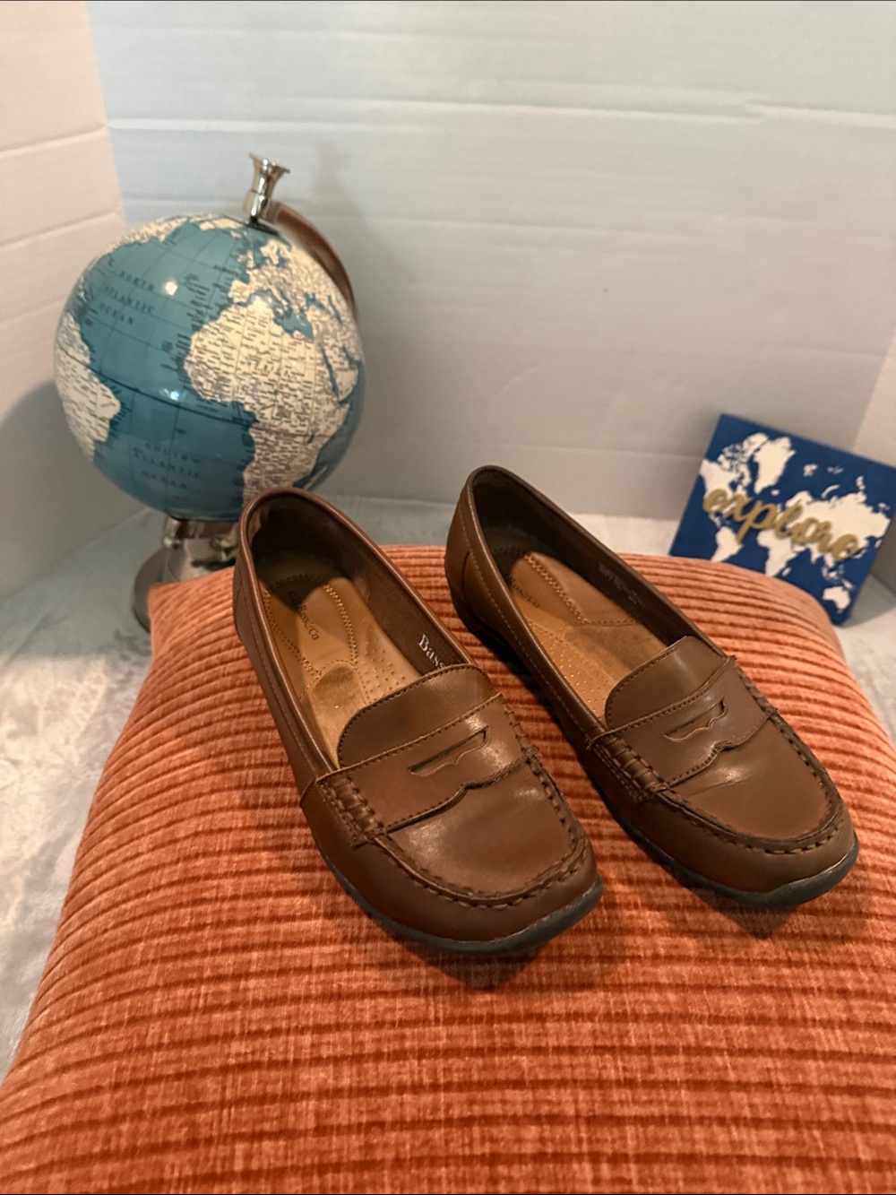 Classic Brown Women's Penny Loafers by G H Bass - Slip-On Comfort Flats Preppy